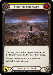 Scour the Battlescape (Yellow) (Common) - WTR195 - Unlimited - Rainbow Foil