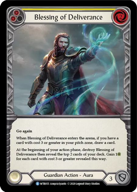 Blessing of Deliverance (Yellow) (Rare) - WTR055 - Unlimited - Rainbow Foil