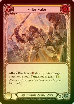 V for Valor (Yellow) - DTD061 - Rainbow Foil