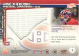 2003-04 - Jose Theodore - McDonald's Pacific Net Fusions - #4