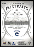 2018-19 - Elias Pettersson - Upper Deck UD Portraits - #P99