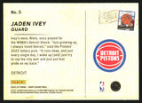 2022-2023 - Jaden Ivey - Hoops Rookie Greetings Holo - #5
