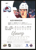 2021-2022 - Alex Newhook YG RC - Upper Deck - #461