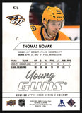 2021-2022 - Thomas Novak YG RC - Upper Deck - #476