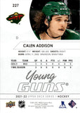 2021-2022 - Calen Addison - Upper Deck Young Guns - #227