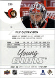 2021-2022 - Filip Gustavsson - Upper Deck Young Guns - #225