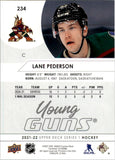 2021-2022 - Lane Pederson - Upper Deck Young Guns - #234
