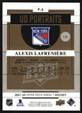 2021-2022 - Alexis Lafreniere - Upper Deck Portraits - #P6