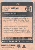 2021-2022 - David Pastrnak - O-Pee-Chee - #595