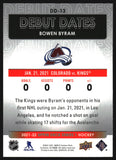 2021-2022 - Bowen Byram - Upper Deck Debut Dates - #DD13