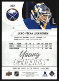 2021-2022 - Ukko Pekka Luukkonen - Upper Deck Young Guns (Base) - #202
