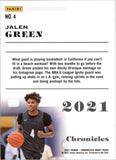 2021-22 - Jalen Green - Panini Chronicles Draft Picks - #4