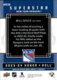 2023-24 - Will Cuylle - Upper Deck Honor Roll - #HR39