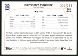 2022 - Detroit Tigers - Topps Orange Foilboard - #640