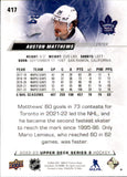 2022-2023 - Auston Matthews - Upper Deck (Base) - #417