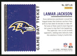 2022 - Lamar Jackson - Panini Contenders Game Day Ticket - #17