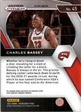 2021-22 - Charles Bassey - Panini Prizm Draft Picks Prizms Orange Ice - #45