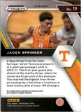 2021-22 - Jaden Springer - Panini Prizm Draft Picks Prizms Orange Ice - #19