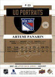 2021-2022 - Artemi Panarin - Upper Deck UD Portraits - #P-23
