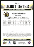 2022-2023 - Jeremy Swayman - Upper Deck Debut Dates - #DD-11
