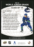 2022-2023 - Quinn Hughes - Upper Deck World Junior Grads - #WG-24