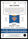 2020-2021 - Obi Toppin - Panini Chronicles - #113