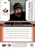 2022-2023 - Michael Mastrodomenico - Team Canada Juniors Pride of the Program - #95