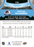 2021-2022 - Nathan MacKinnon SP - Upper Deck MVP - #216