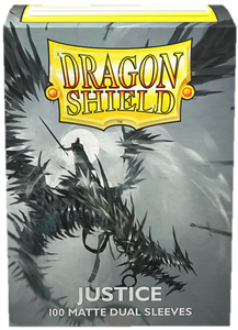 Dragon Shield: Standard Size - Dual Matte Sleeves - Justice (Gray) (100) (Sealed)