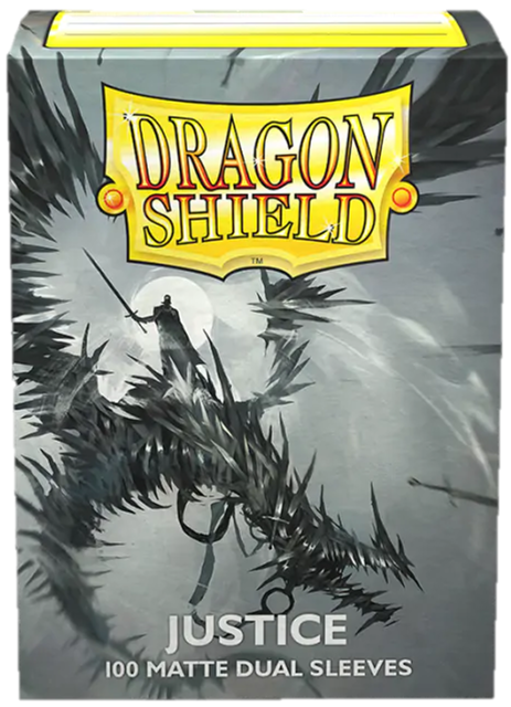 Dragon Shield: Standard Size - Dual Matte Sleeves - Justice (Gray) (100) (Sealed)