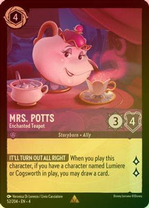 Mrs. Potts (Enchanted Teapot) - 52/204 - Rare (Foil)