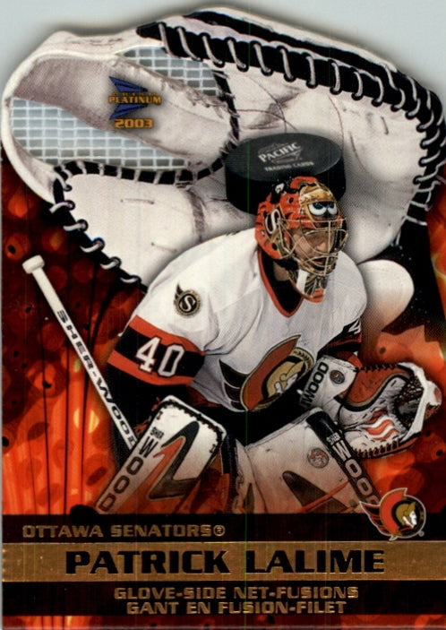 2002-03 - Patrick Lalime - McDonald's Pacific Glove Side Net-Fusions - #5