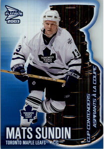 2002-03 - Mats Sundin - McDonald's Pacific Cup Contenders Die-Cuts - #6