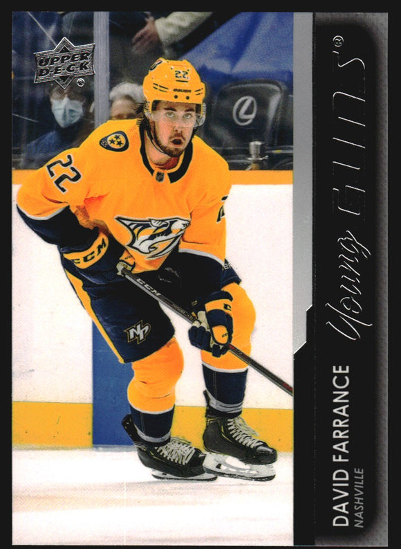 2021-22 David Farrance YG RC - Upper Deck - #468