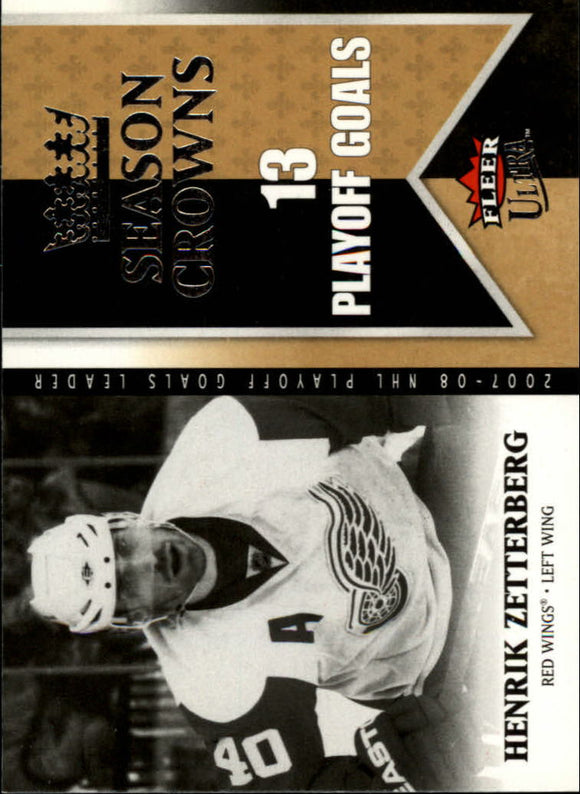 2008-09 - Henrik Zetterberg - Fleer Ultra Season Crowns - #SC10