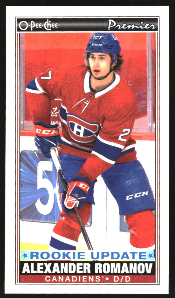 2021-2022 - Alexander Romanov SP - O-Pee-Chee OPC Premier Tallboys - #P51