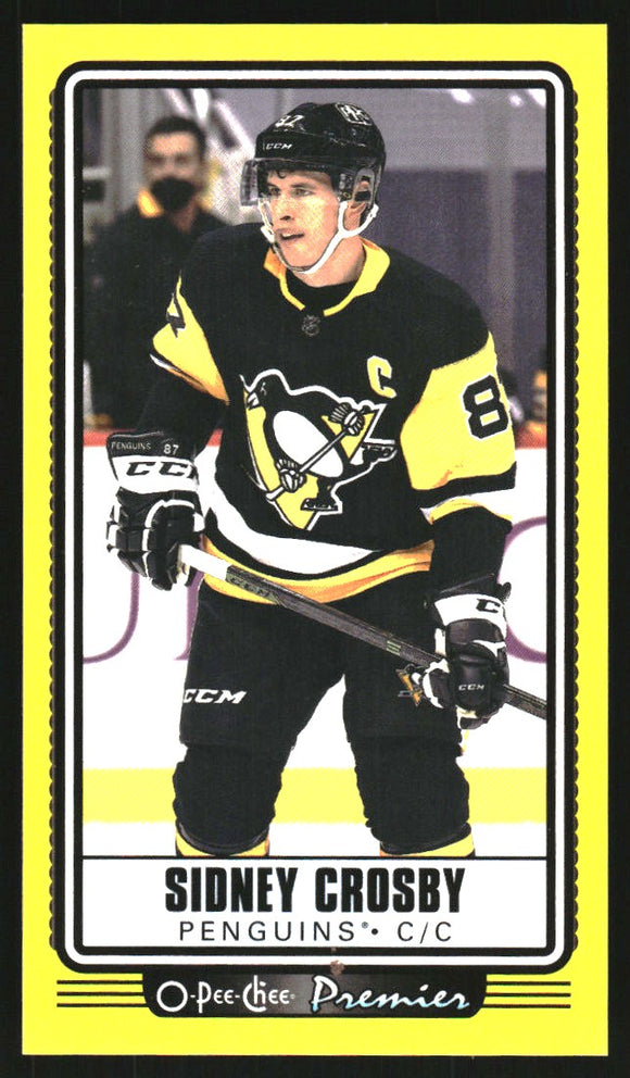 2021-2022 - Sidney Crosby - O-Pee-Chee OPC Premier Tallboys Yellow - #P35