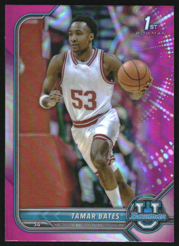 2021-22 - Tamar Bates - Bowman Chrome University Pink Refractors - #39