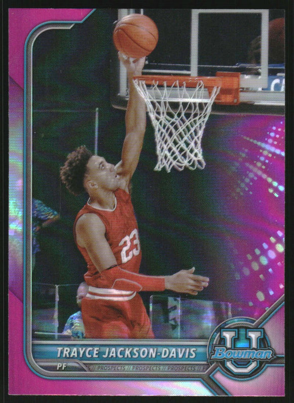 2021-22 - Trayce Jackson-Davis - Bowman Chrome University Pink Refractors - #98