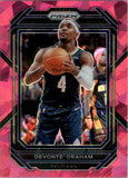 2022-23 Devonte' Graham - Panini Prizm Prizms Pink Ice - #218