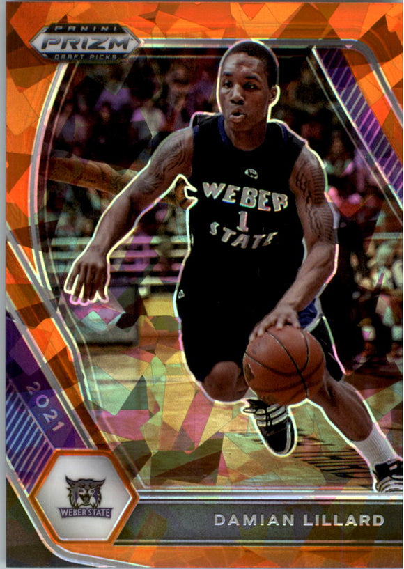 2021-22 - Damian Lillard - Panini Prizm Draft Picks Prizms Orange Ice - #83