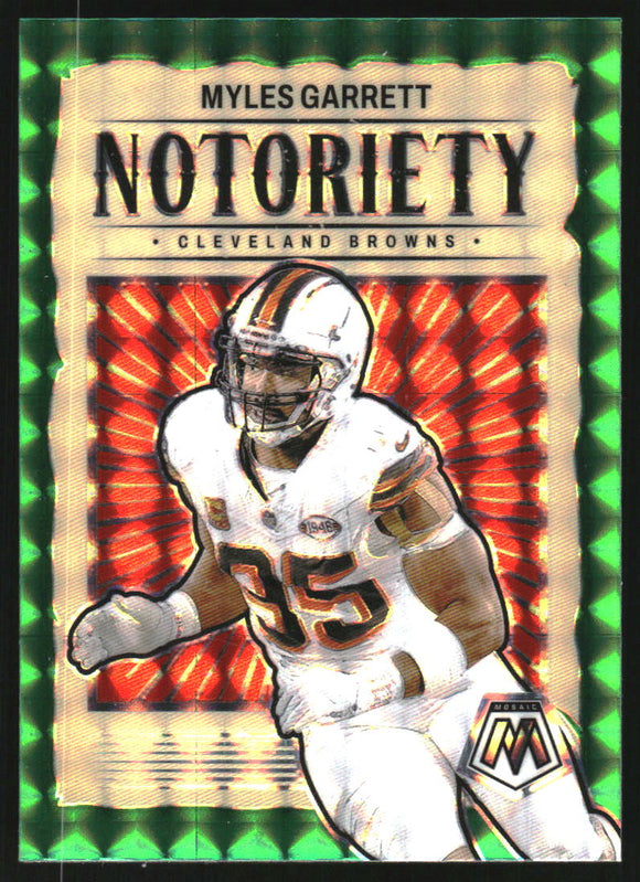 2024 - Myles Garrett - Panini Mosaic Noteriety Mosaic Green - #16