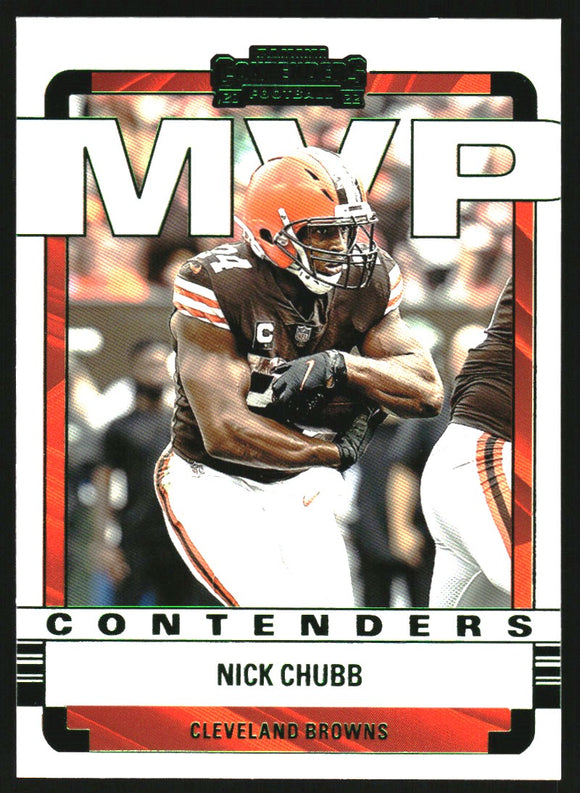2022 - Nick Chubb - Panini Contenders MVP Contenders Emerald - #25