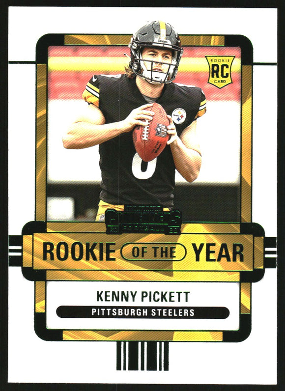 2022 - Kenny Pickett - Panini Contenders Rookie of the Year Contenders Emerald - #1