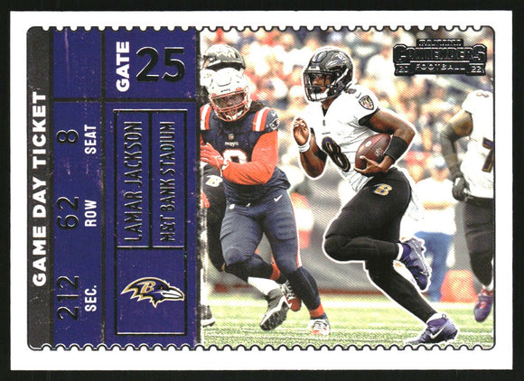 2022 - Lamar Jackson - Panini Contenders Game Day Ticket - #17