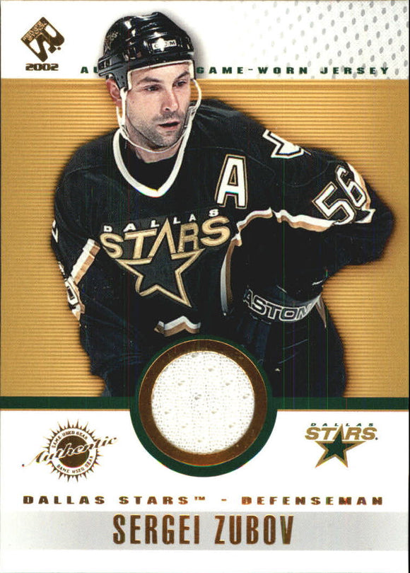 2001-02 - Sergei Zubov - Private Stock Game Gear - #41