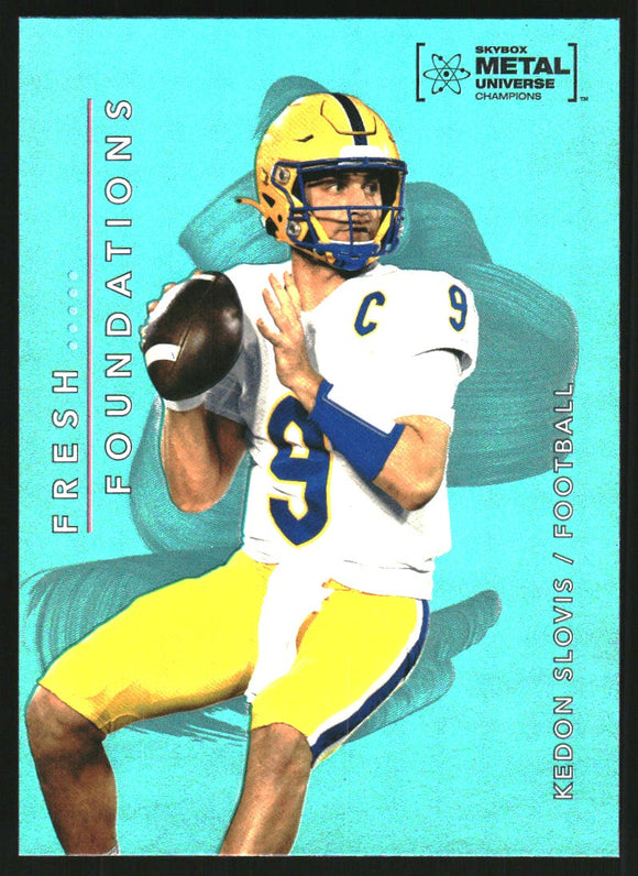 2022 - Kedon Slovis - Skybox Metal Universe Champions Fresh Foundation Aqua - #FF12