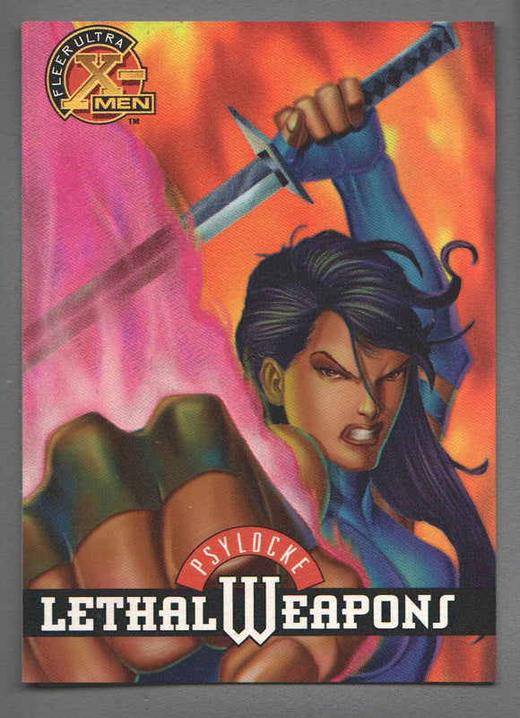 1995 Psylocke - Fleer Ultra X-Men All-Chromium Lethal Weapons Holo-Flash - #7