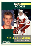 1991-92 - Niklas Lidstrom RC - Pinnacle - #320