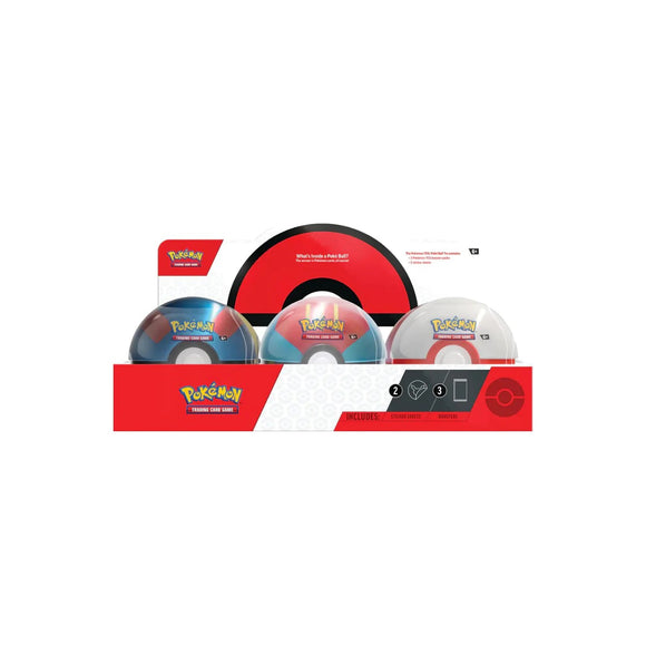 PRE-ORDER: Pokemon: Poke Ball Tin Summer 2023 - Set of 6 (Sealed)